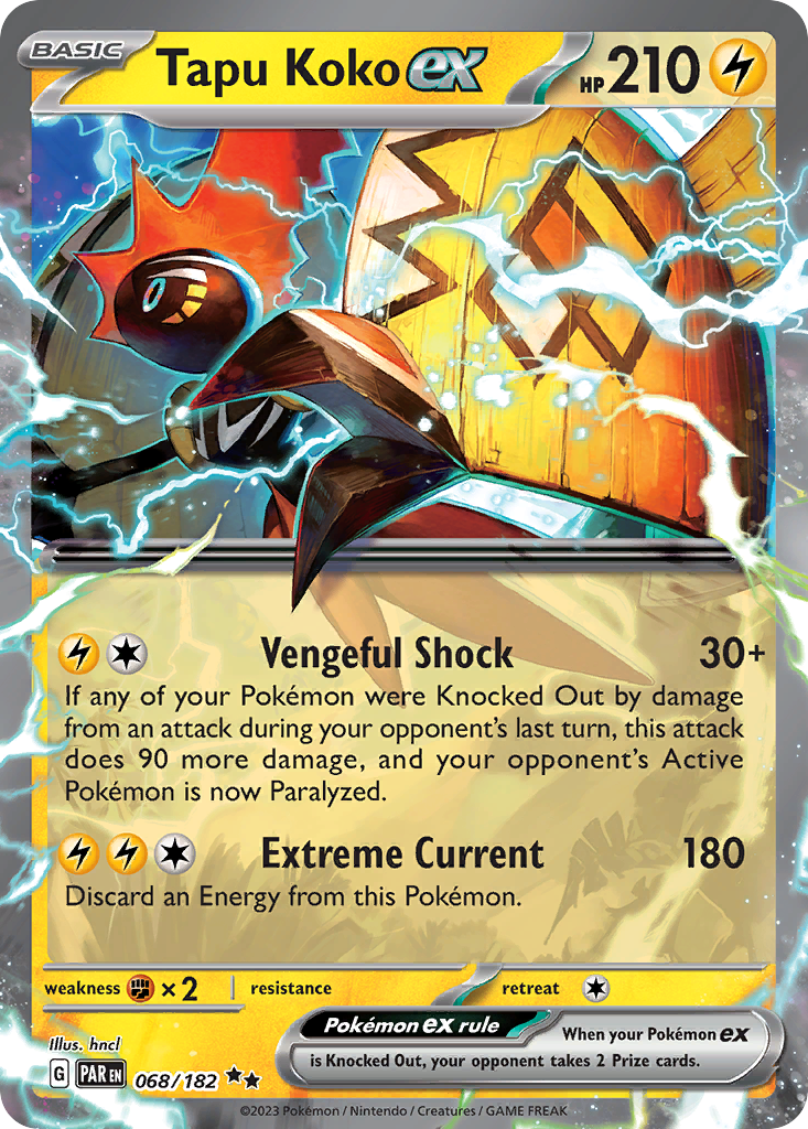 Tapu Koko ex - Paradox Rift 068/182 (Foil) - Near Mint