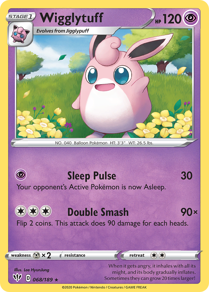 Wigglytuff - Darkness Ablaze 068/189 - Near Mint