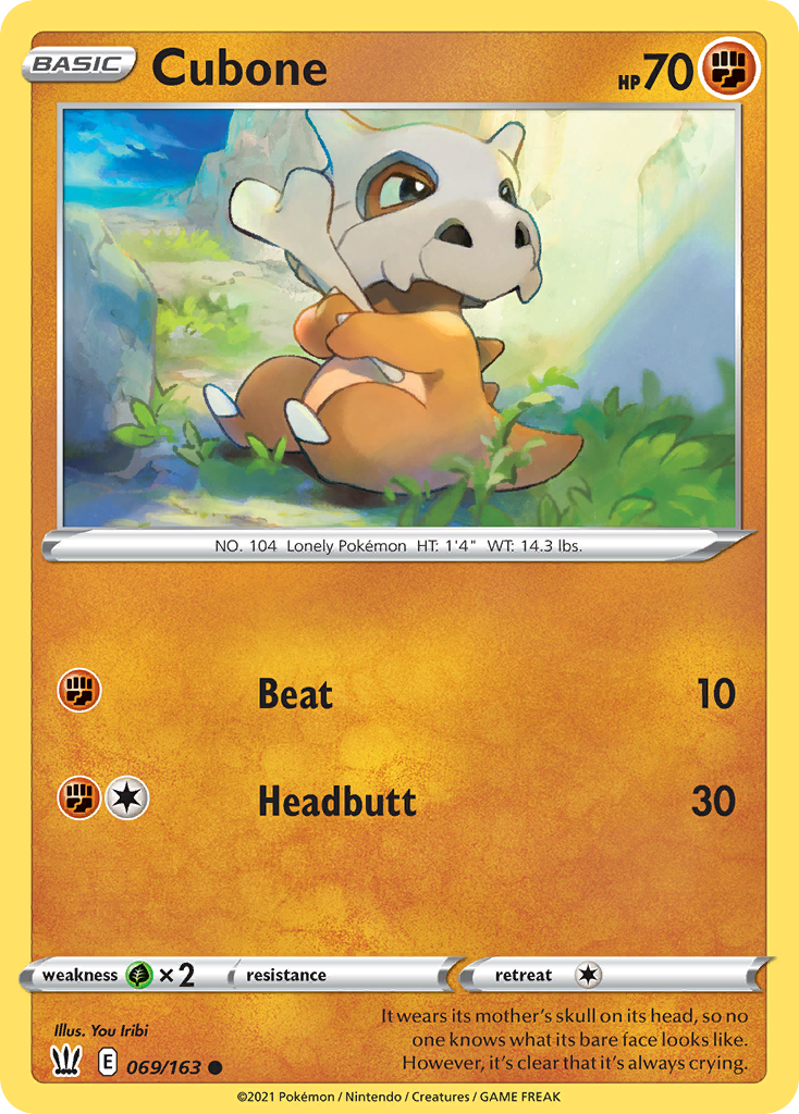 Cubone - Battle Styles 069/163 - Near Mint