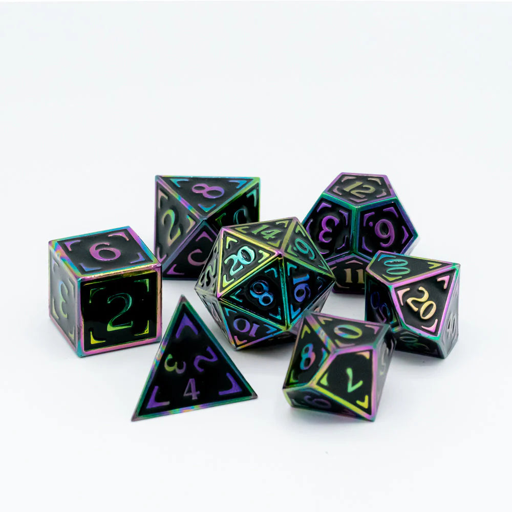 7pc RPG Set - Reticle Zenith Dark Matter - Die Hard Dice