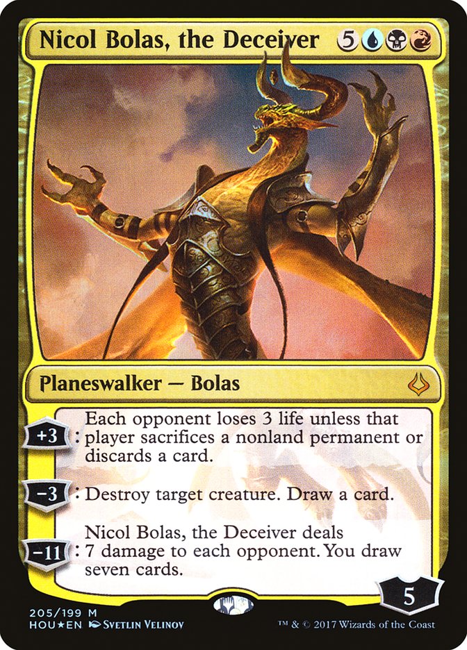 Nicol Bolas, the Deceiver - Hour of Devastation 205 (Foil)