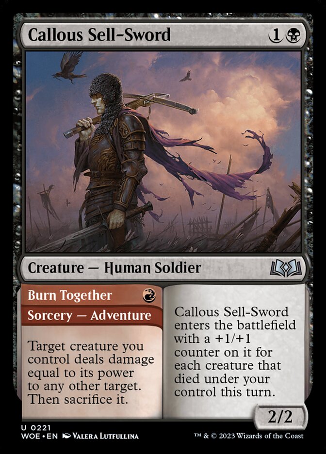 Callous Sell-Sword - Wilds of Eldraine 221