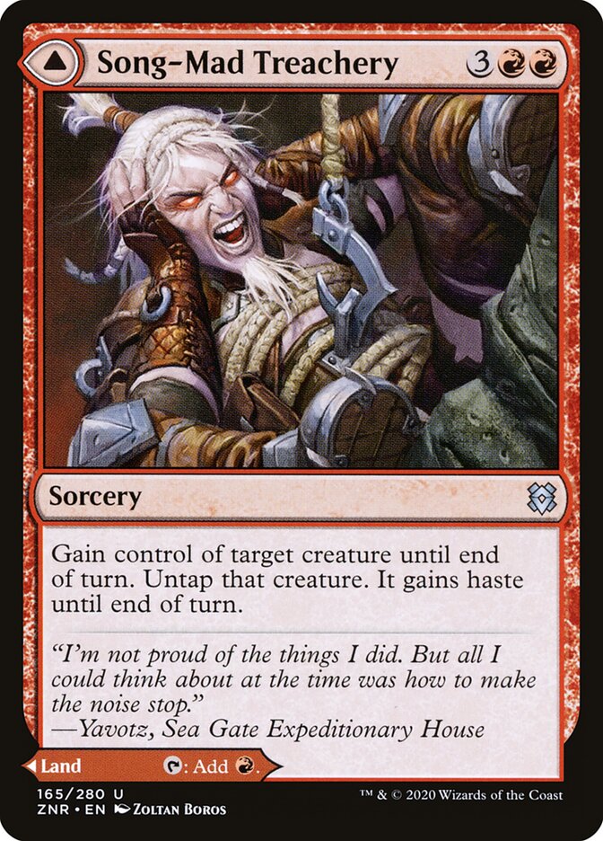 Song-Mad Treachery // Song-Mad Ruins - Zendikar Rising 165 (Foil)