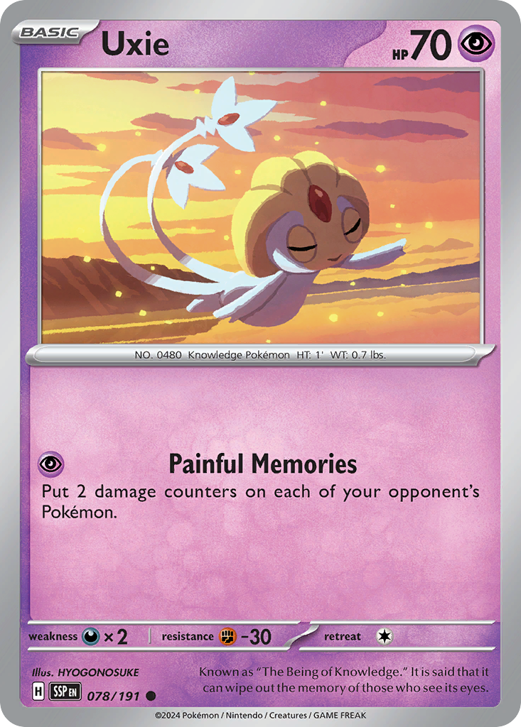 Uxie - Surging Sparks 078/191 - Near Mint