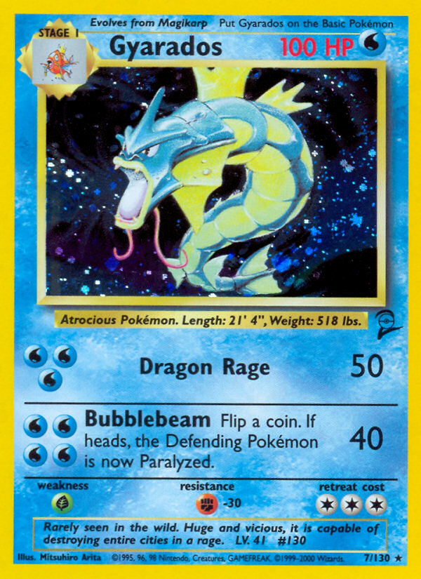 Gyarados - Base Set 2 7 (Foil) - Lightly Played