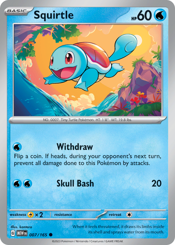 Squirtle - SV: 151 007/165 - Near Mint