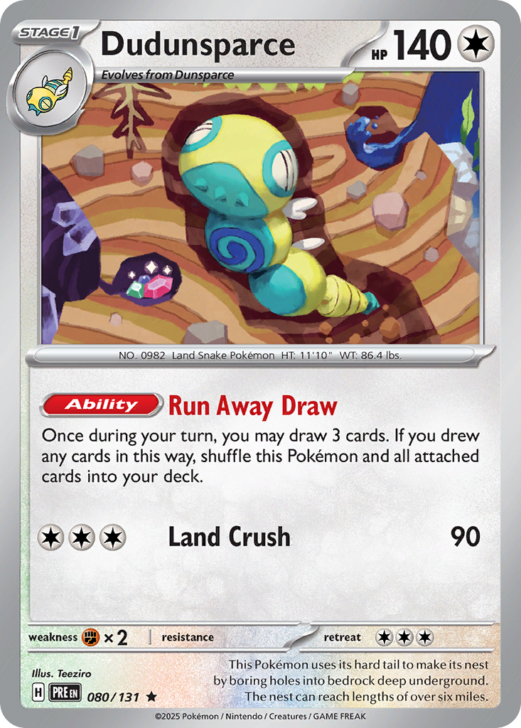 Dudunsparce - Prismatic Evolutions 080/131 (Foil) - Near Mint