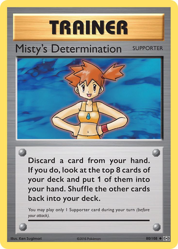 Misty's Determination - Evolutions 80/108 - Near Mint