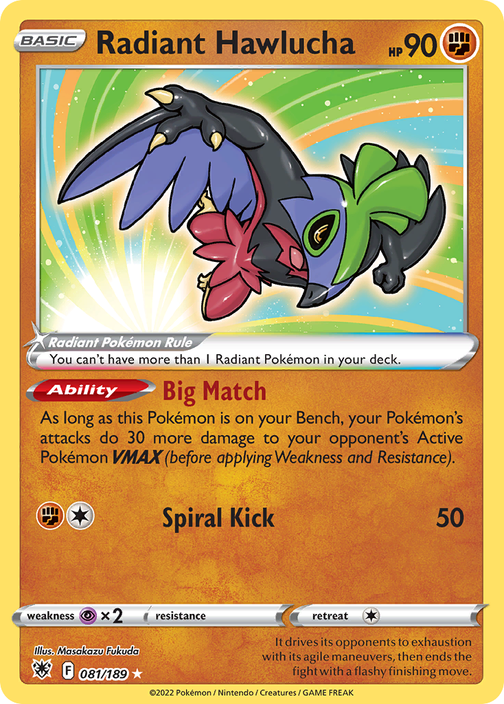 Radiant Hawlucha - Astral Radiance 081/189 (Foil) - Near Mint