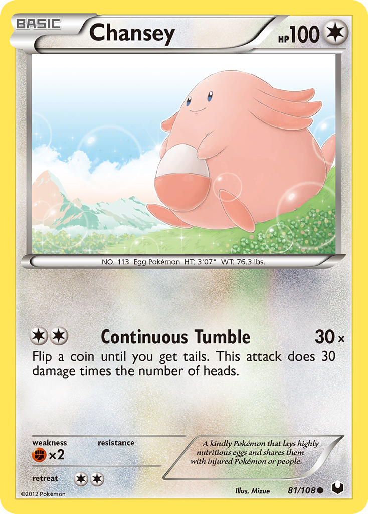 Chansey (81) - Dark Explorers 81 - Moderately Played