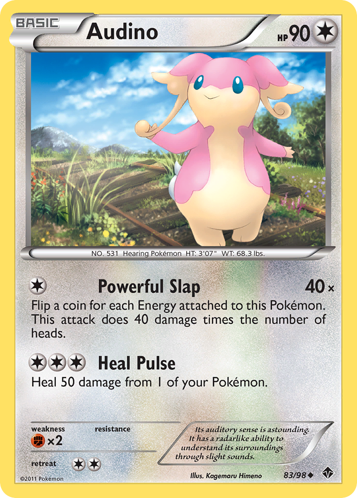 Audino - Emerging Powers 83/98 - Near Mint