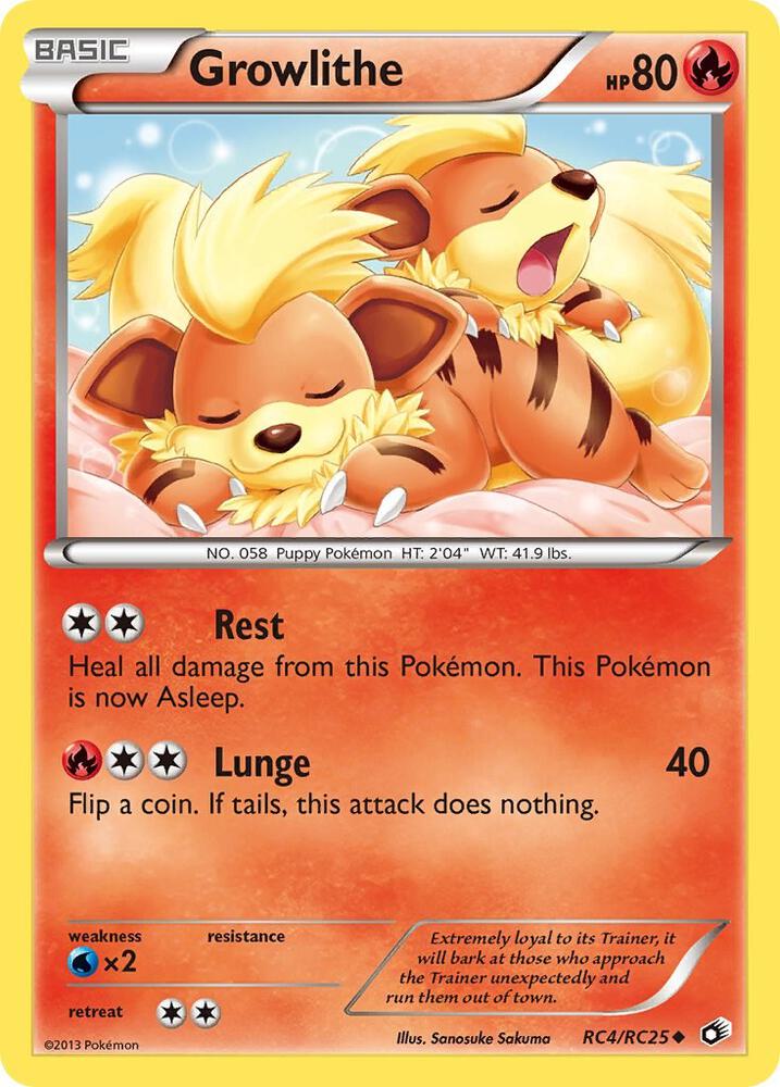 Growlithe - Legendary Treasures: Radiant Collections RC4 (Foil) - Moderately Played