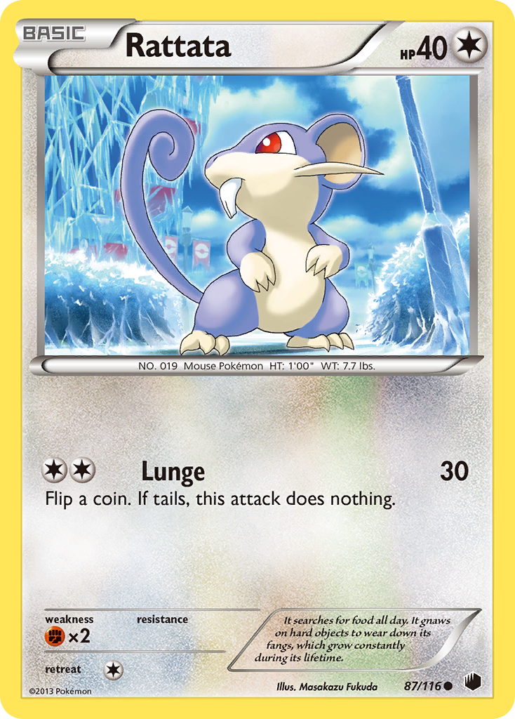 Rattata - Plasma Freeze 87 (Foil) - Lightly Played - Ungraded