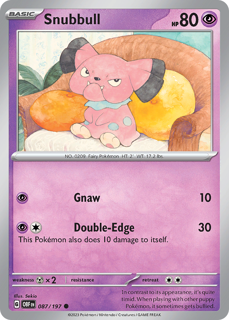 Snubbull - Obsidian Flames 087/197 - Near Mint