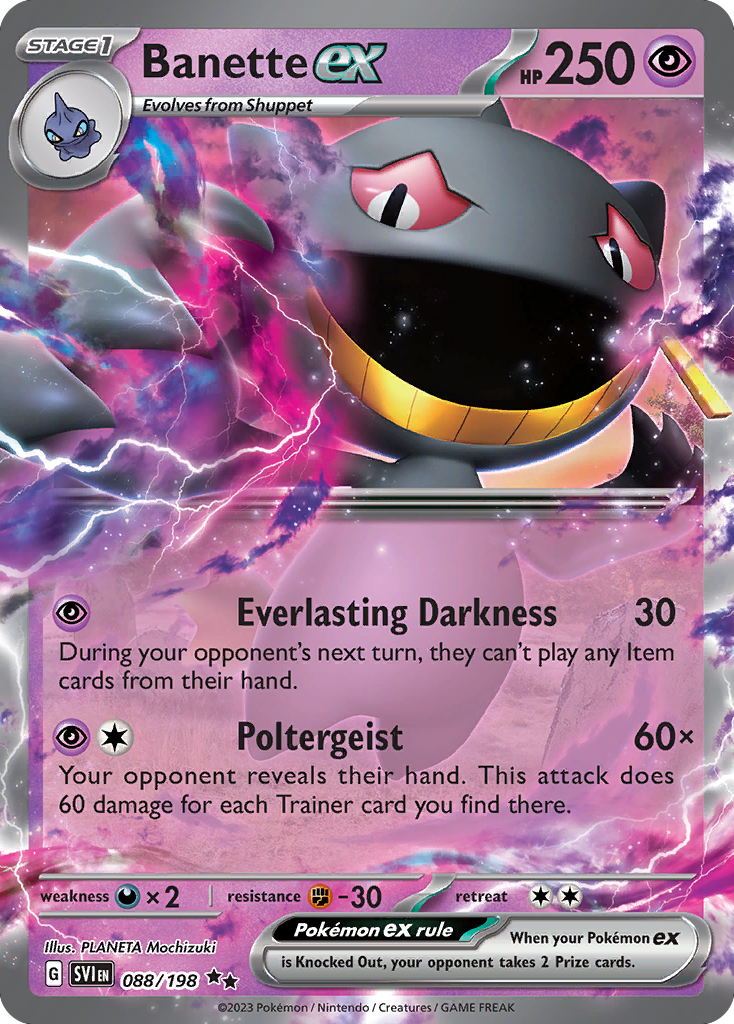 Banette ex - Scarlet & Violet Base Set 088/198 (Foil) - Near Mint