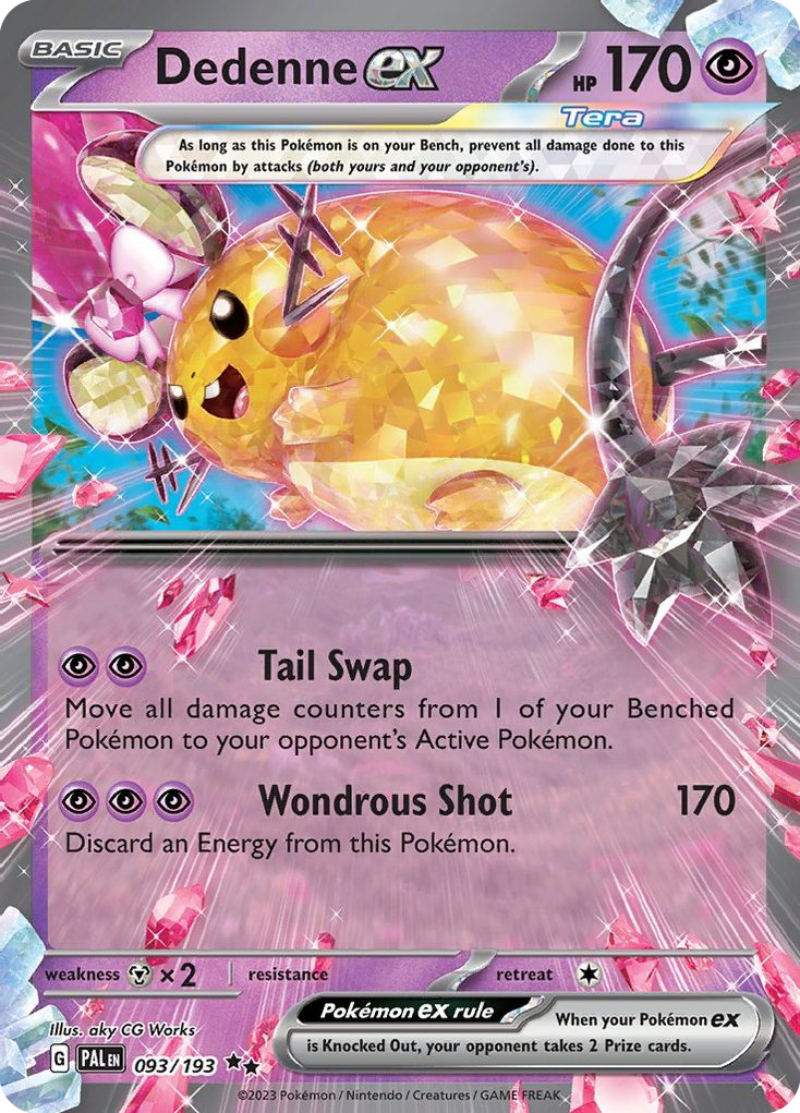 Dedenne ex - Paldea Evolved 093/193 (Foil) - Near Mint
