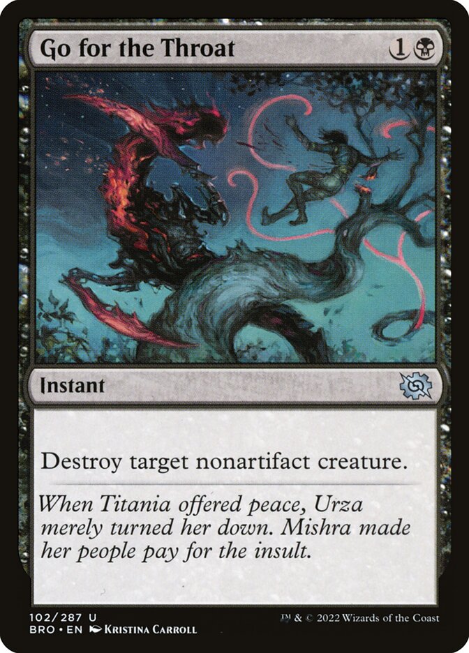 Go for the Throat - The Brothers' War 102 (Foil)