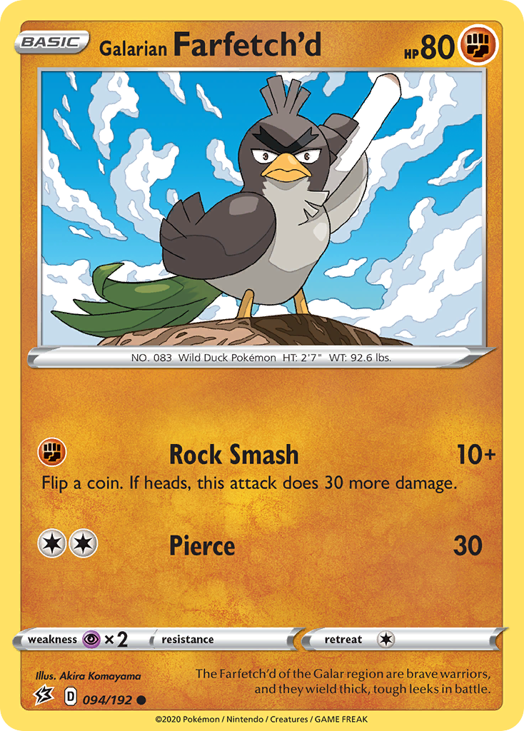 Galarian Farfetch'd - Rebel Clash 094/192 (Foil) - Near Mint