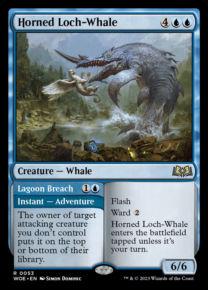 Horned Loch-Whale // Lagoon Breach - Wilds of Eldraine 53