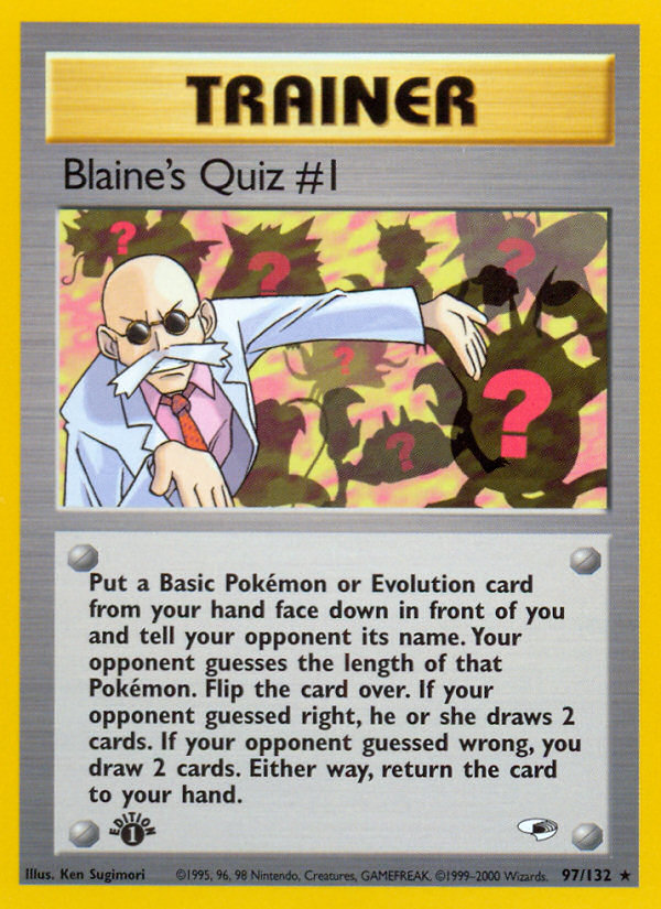 Blaine's Quiz #1 - Gym Heroes 97 - Near Mint