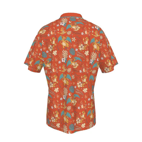 Charizard (Orange) Hawaiian Button Shirt