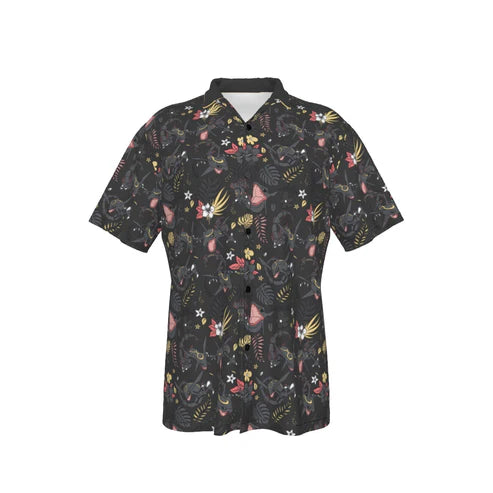 Rayquaza (Black) Hawaiian Button Shirt