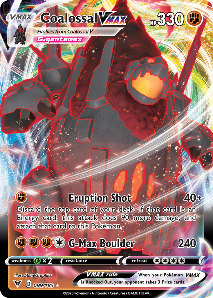 Coalossal VMAX - Vivid Voltage 099/185 (Foil) - Lightly Played