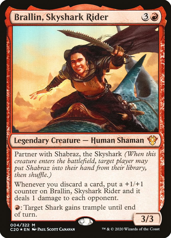 Brallin, Skyshark Rider - Commander 2020 4 (Foil)