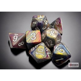 Chessex: Festive Mini-hedral Carousel/white 7-Die Set