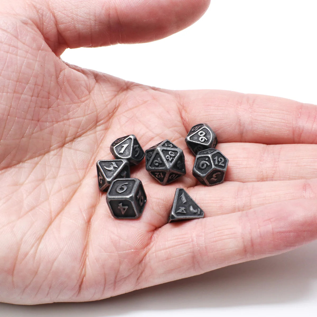 Critlings 7pc Mini RPG Set - Dark Iron - Die Hard Dice