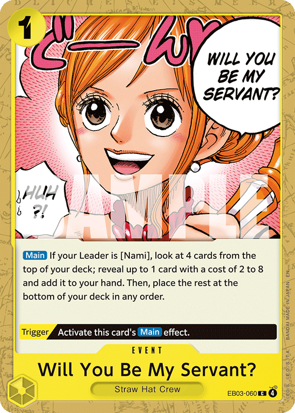 Will You Be My Servant? - Extra Booster: One Piece Heroine's Edition EB03-060 - Near Mint