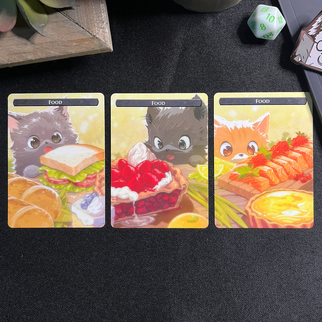 Caverns & Calicos Manacat Tokens & Proxies - Squirrel & Food Token Set