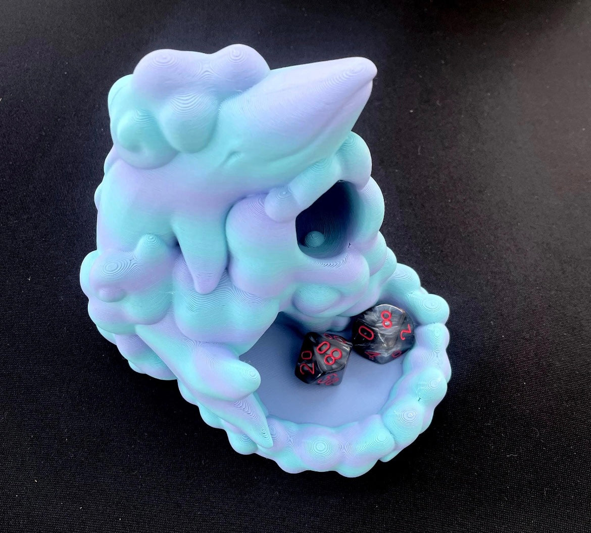 Rainbow Cloud Whale Dice Tower (Printlings)