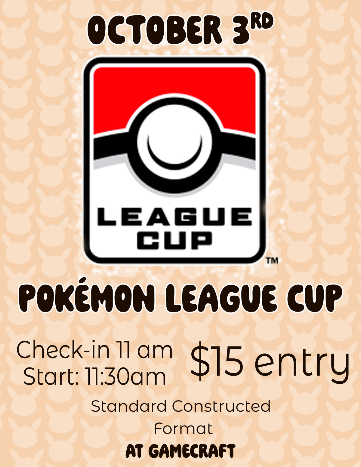 Pokemon: League Cup - October 3rd
