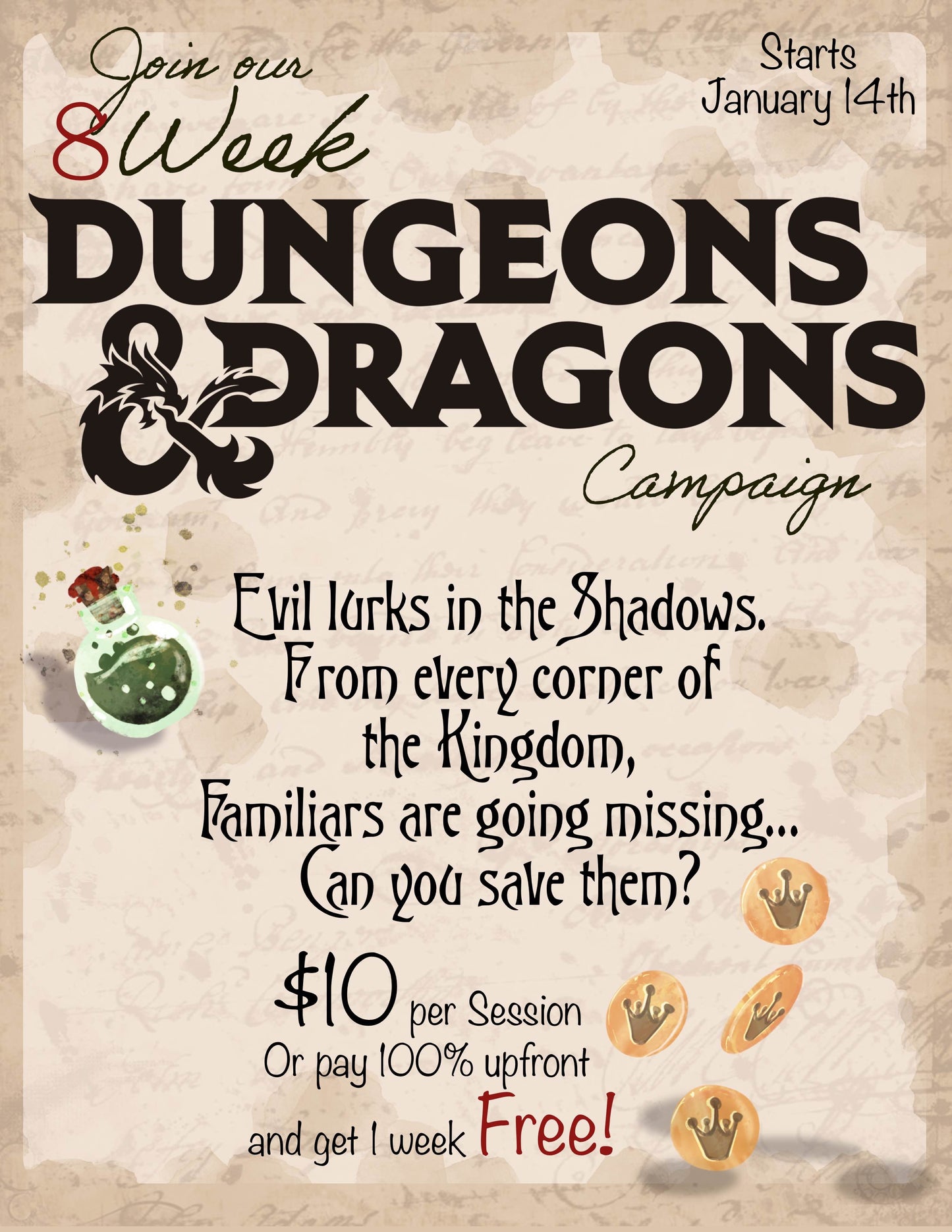 D&D Familiars Campaign - One Week
