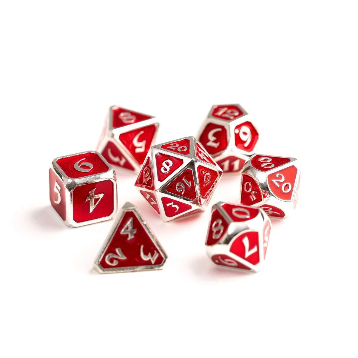 7pc RPG Set - Mythica Platinum Ruby - Die Hard Dice