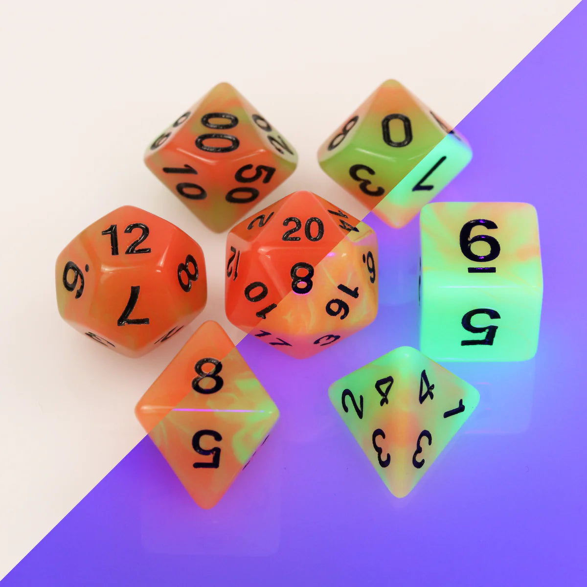 pc RPG Set - Glow-in-the-Dark - Poison Ivy - Die Hard Dice