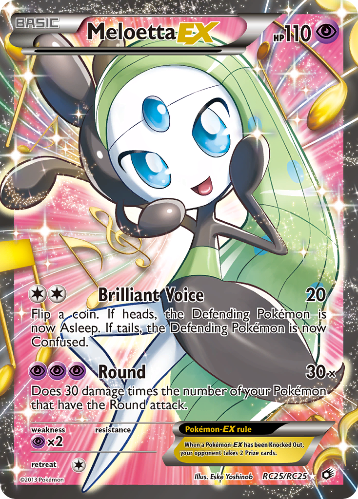 Meloetta EX (Full Art) - Legendary Treasures: Radiant Collections RC25 (Foil) - Heavily Played