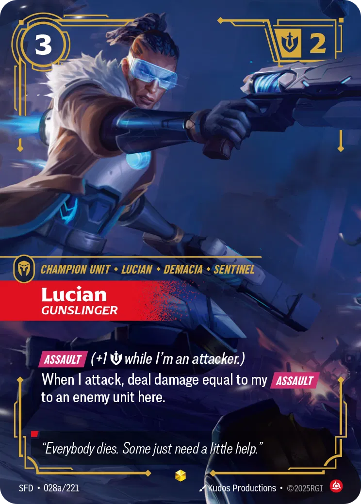 Lucian - Gunslinger (Alternate Art) - SFD 028a/221 (Foil)