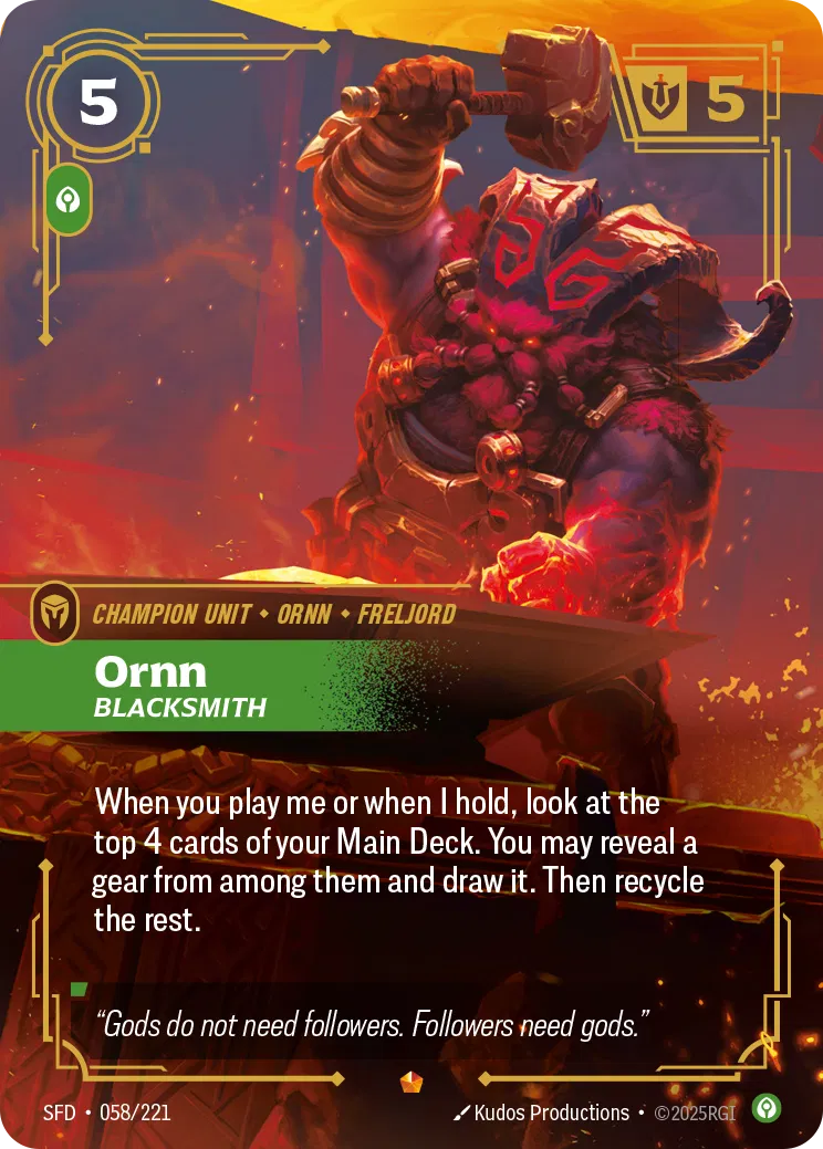 Ornn - Blacksmith - Spiritforged 058/221 (Foil)