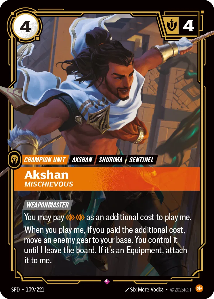 Akshan - Mischievous - Spiritforged 109/221 (Foil)