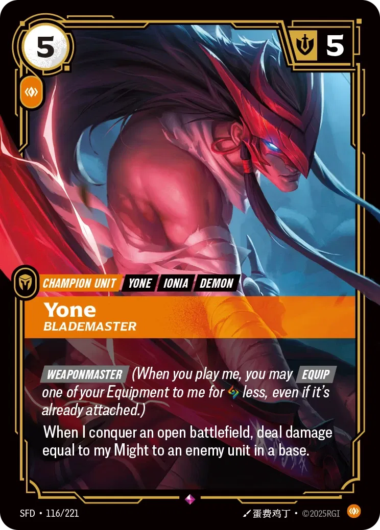Yone - Blademaster - SFD 116/221 (Foil)