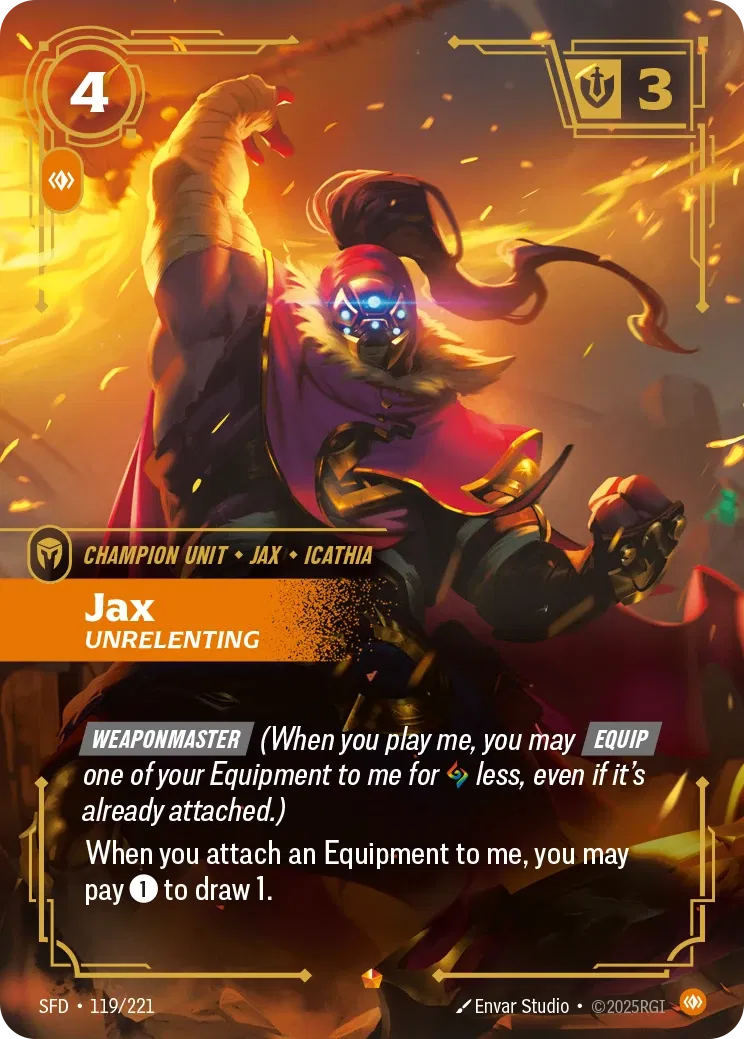 Jax - Unrelenting - SFD 119/221 (Foil)