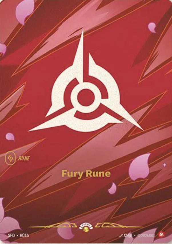 Fury Rune (R01b) - Riftbound Organized Play Promotional Cards R01b (Foil)