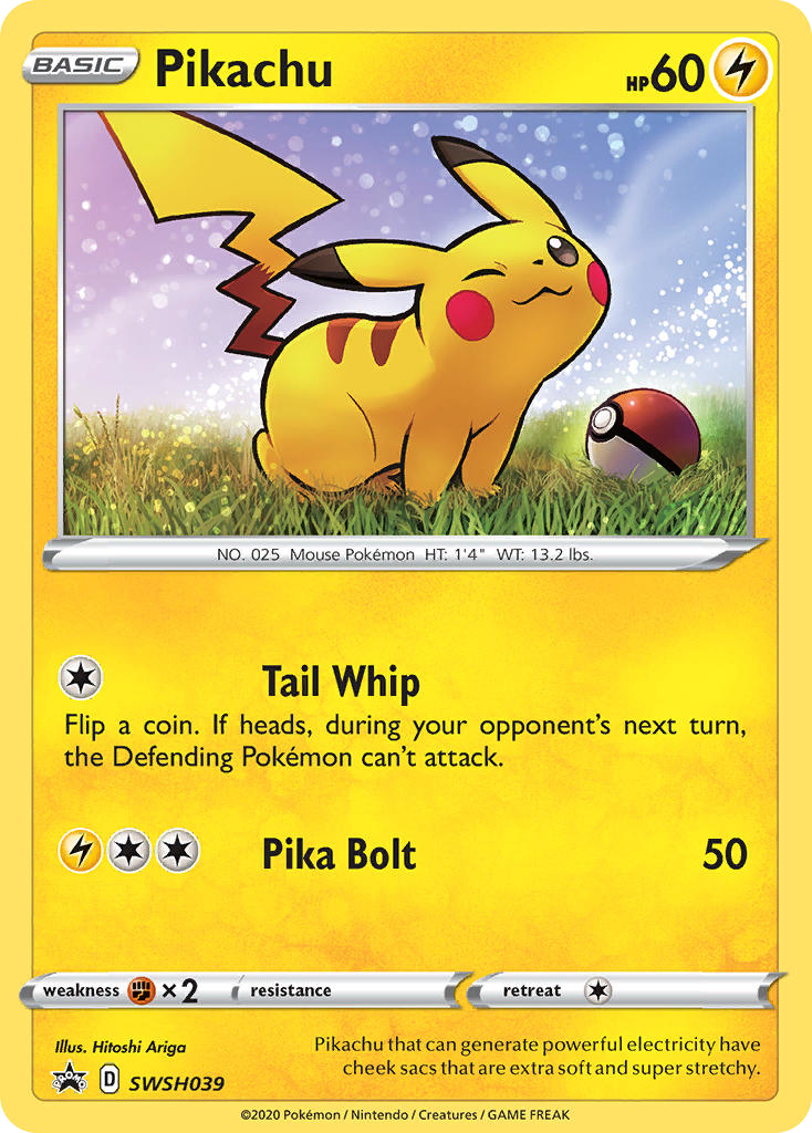 Pikachu - Sword & Shield Promo SWSH039 (Foil) - Near Mint