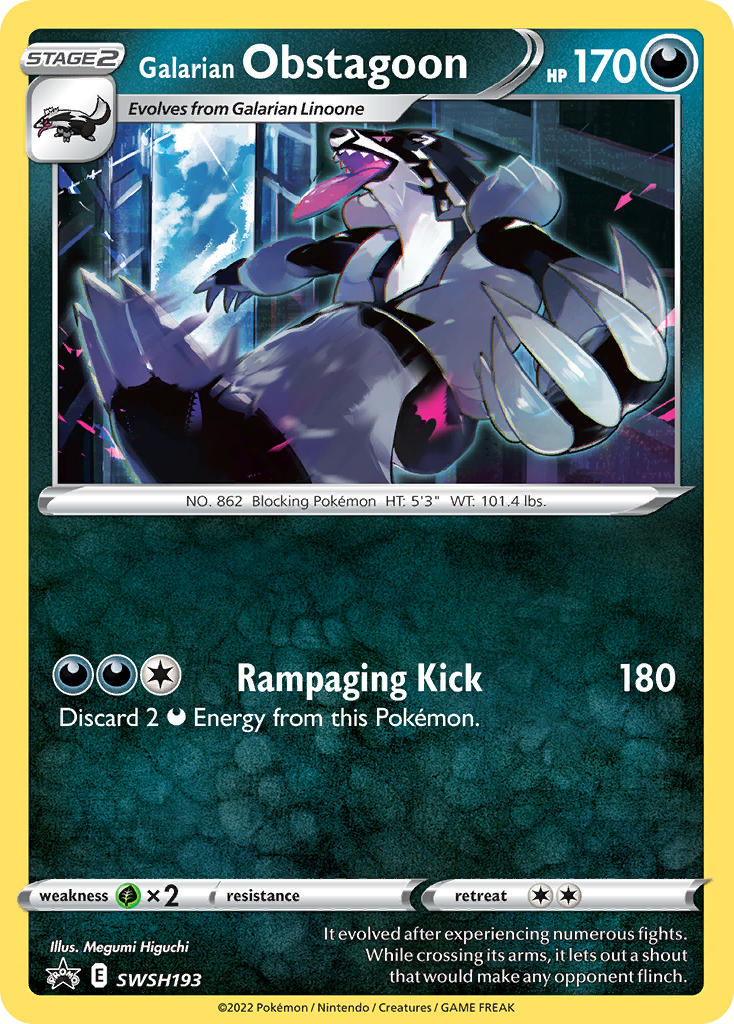 Galarian Obstagoon - Sword & Shield Promo SWSH193 - Near Mint