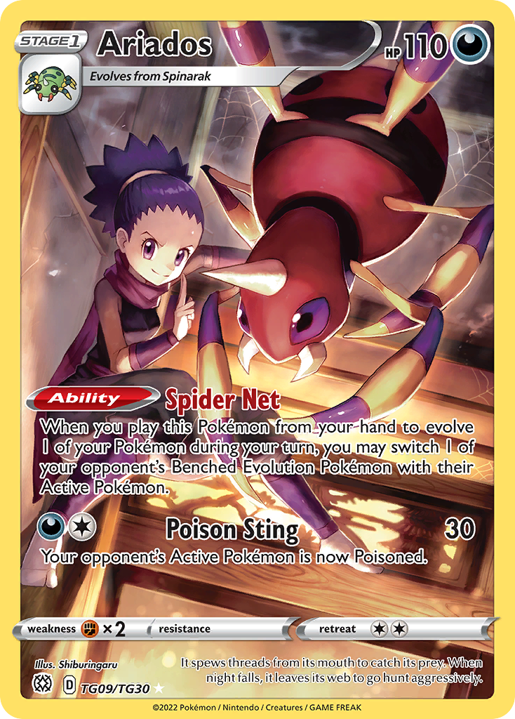 Ariados - Brilliant Stars Trainer Gallery TG09/TG30 (Foil) - Near Mint
