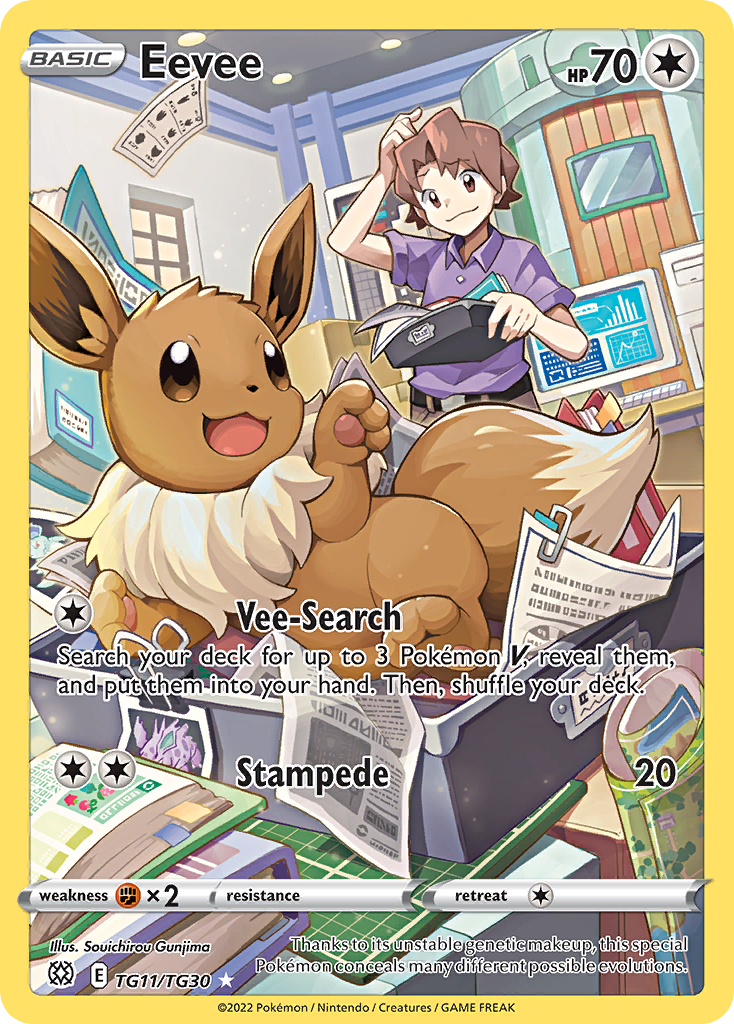 Eevee - Brilliant Stars Trainer Gallery TG11/TG30 (Foil) - Near Mint