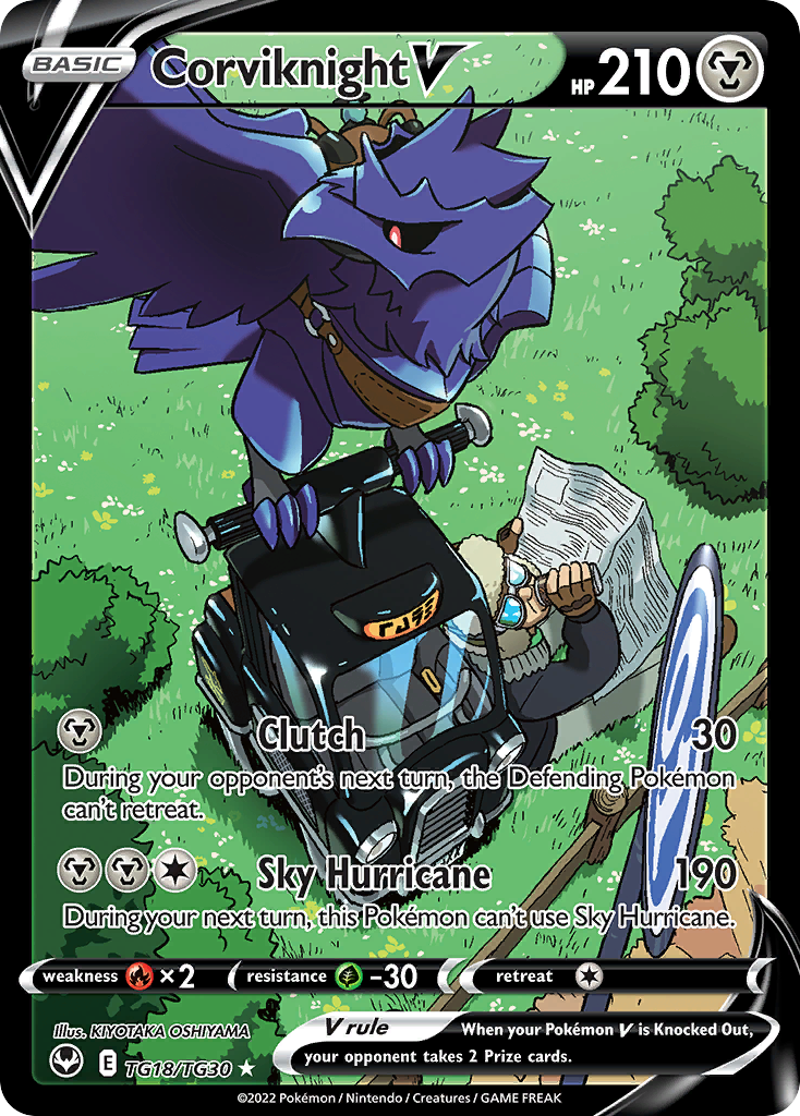 Corviknight V - Silver Tempest Trainer Gallery TG18/TG30 (Foil) - Lightly Played