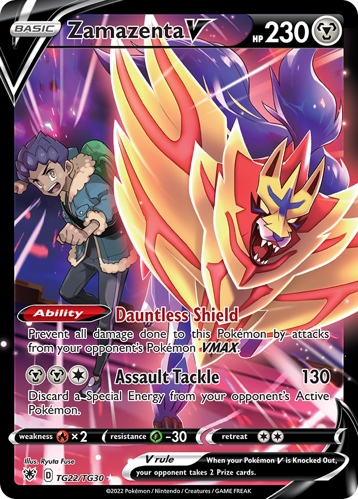 Zamazenta V - Astral Radiance Trainer Gallery TG22/TG30 (Foil) - Lightly Played
